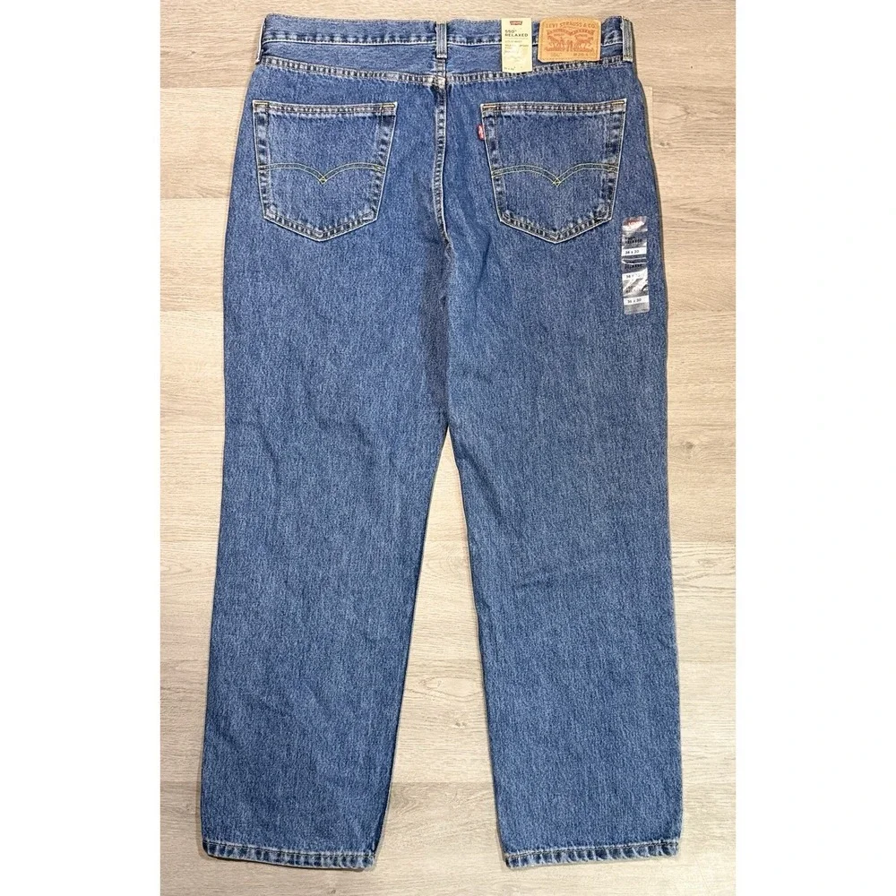 Levi's 550 Relaxed Fit Straight Jeans Men 36x30 Blue Denim Casual Workwear NWT